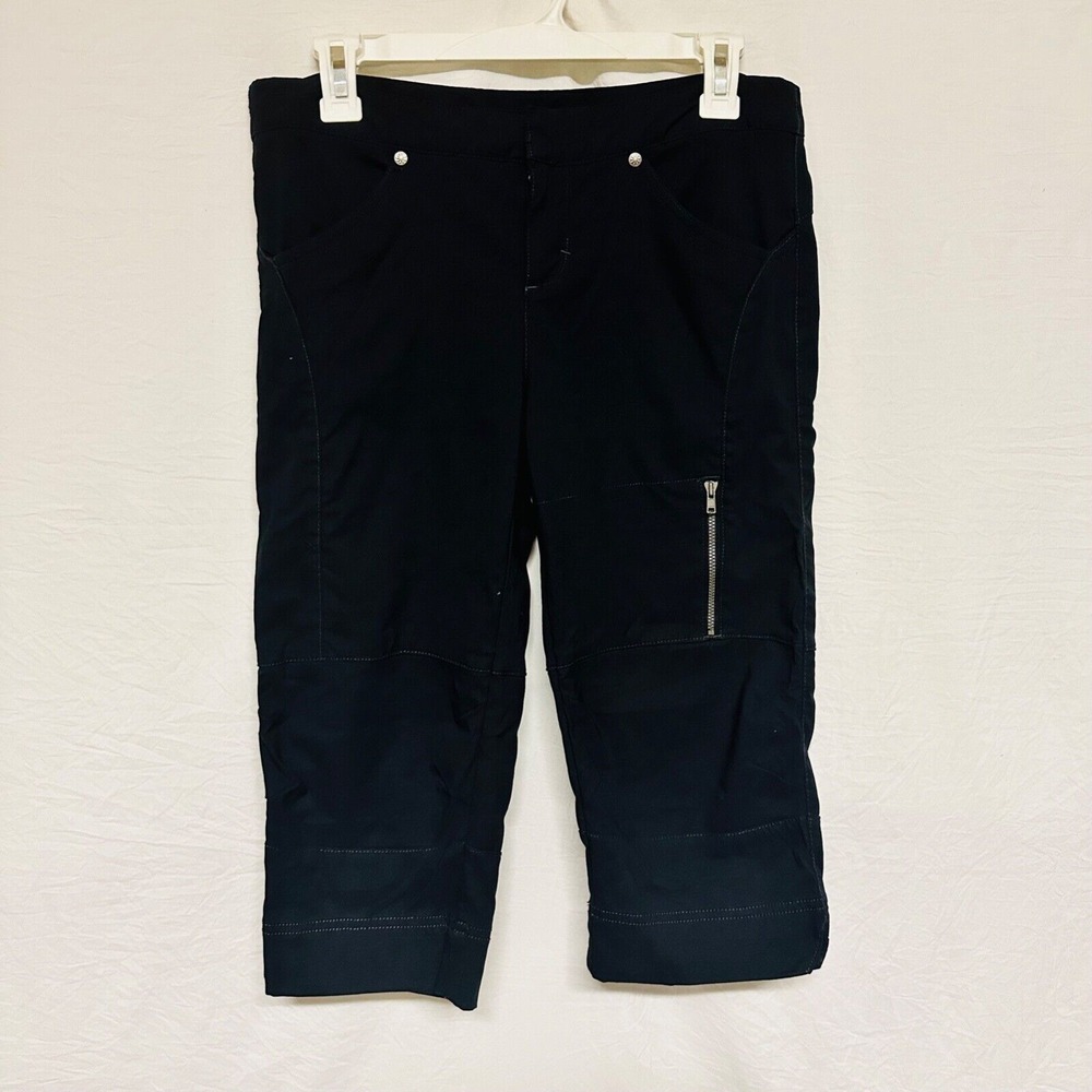 Athleta Cropped Active Pants Black Size Medium Women Hiking Camping Athletic